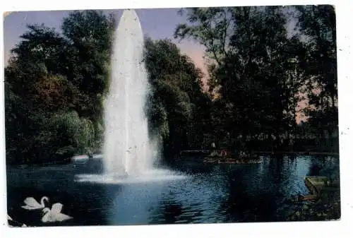 [Ansichtskarte] 4750 UNNA - KÖNIGSBORN, Schwanenteich im Kurgarten, 1921. 