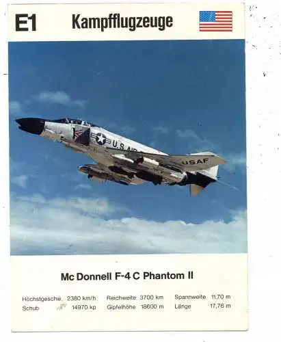 [Ansichtskarte] MILITÄR - FLUGZEUG / AIRPLANE, Mc Donell F-$ C Phantom II. 
