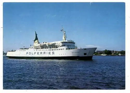 [Ansichtskarte] FÄHRE / FERRY / TRAVERSIER - "WILANOV", Polferries, Swinoujscie - Ystad, 1974. 