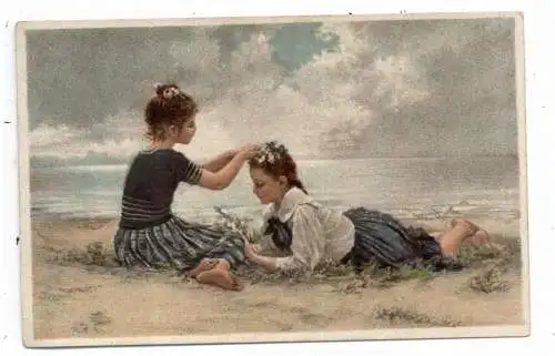 [Ansichtskarte] KINDER / CHILDREN, "Strandblumen", Künstler-Karte Hermann Seeger. 
