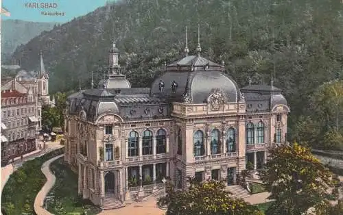 [Ansichtskarte] BÖHMEN & MÄHREN - KARLSBAD / KARLOVA VARY, Kaiserbad, 1913. 