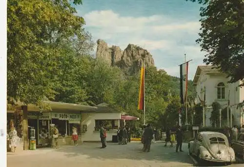 6552 BAD MÜNSTER am Stein, Eingang zum Kurpark, VW - Käfer