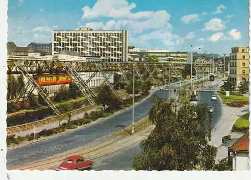 [Ansichtskarte] 5600 WUPPERTAL, Friedrich Engels Allee, PORSCHE 356. 