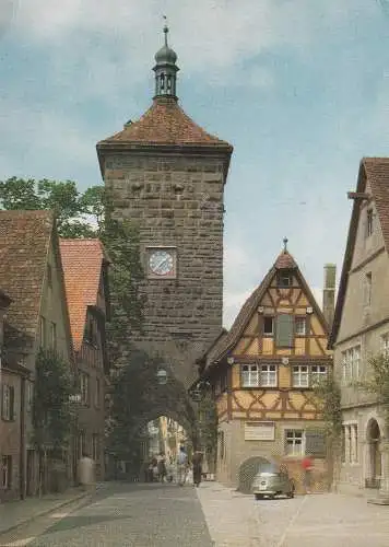 [Ansichtskarte] 8803 ROTHENBURG o.d. Tauber, Plönlein - Siebersturm, BMW - ISETTA. 