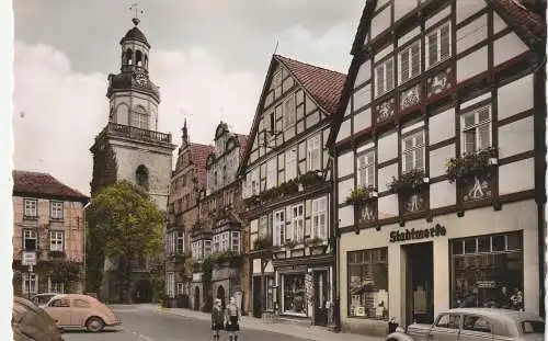 3260 RINTELN, Sankt Nikolai Kirche und Umgebung, MERCEDES - BENZ, VW - Käfer, 1958