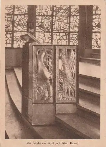 [Ansichtskarte] 5000 KÖLN, EREIGNIS, PRESSA, Die Kirche aus Stahl und Glas, Entwurf Prof. Bartning, Photo Schmölz. 