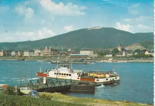 [Ansichtskarte] 5300 BONN - GODESBERG - MEHLEM, Rheinfähre "KÖNIGSWINTER", Omnibus, VW - Käfer, 1969. 
