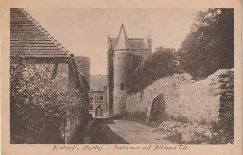0-2003 FRIEDLAND, Stadtmauer und Anklamer Tor, Verlag Döring