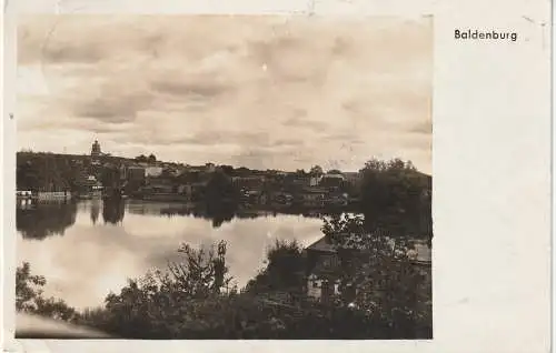 [Ansichtskarte] POMMERN - BALDENBURG / BIALY BOR, Gesamtansicht, August 1939, Übungsfeldpost 128692, Leitstelle Stettin. 