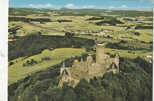 [Ansichtskarte] 5489 NÜRBURG, Burg Nürburg, Luftaufnahme. 