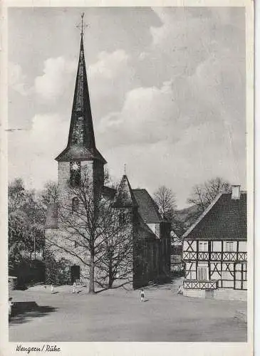 5802 WETTER - WENGERN, Kirche und Umgebung, 1954