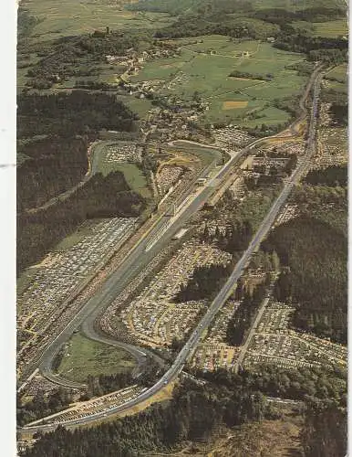 [Ansichtskarte] RACING F1, NÜRBURGRING Start und Ziel, Luftaufnahme. 