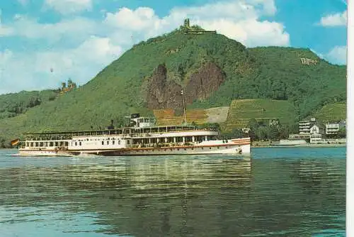 [Ansichtskarte] BINNENSCHIFFE - RHEIN, KÖLN - DÜSSELDORFER "MAINZ" vor Königswinter. 