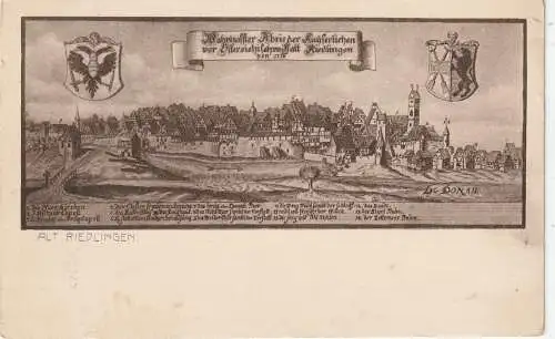 7940 RIEDLINGEN, Historische Ansicht von 1716