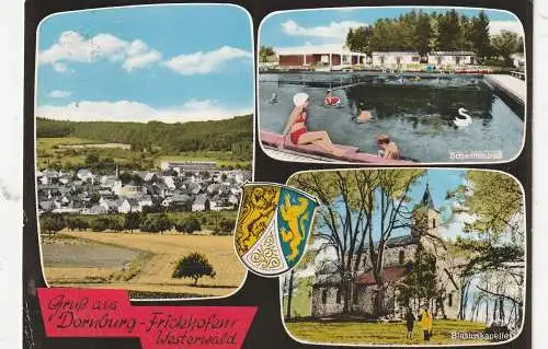 6255 DORNBURG - FRICKHOFEN, Schwimmbad, Blasiuskapelle, Gesamtansicht, leichte Druckstelle