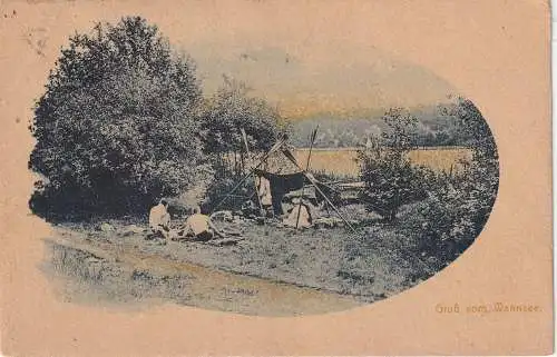 1000 BERLIN - WANNSEE, Camping / Ruderer, 1920