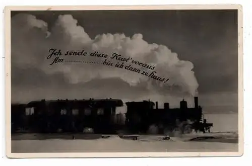 EISENBAHN / RAILWAY, Dampflokomotive im Schnee