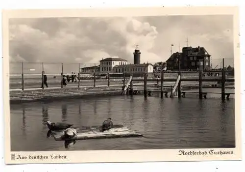 [Ansichtskarte] 2190 CUXHAVEN, Motiv am Seehund - Behälter. 