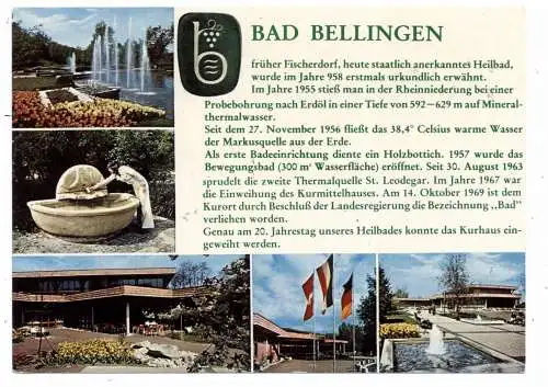 7848 BAD BELLINGEN, Chronik - AK