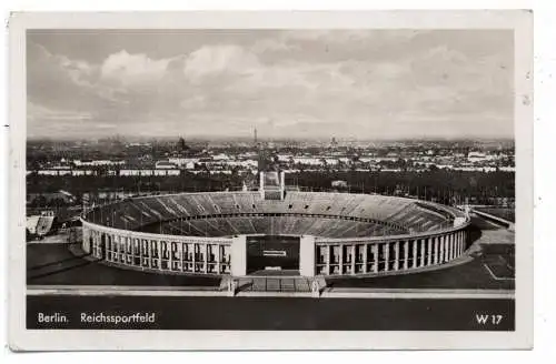 [Ansichtskarte] 1000 BERLIN - CHARLOTTENBURG, Reichssportfeld / Olympiastadion. 