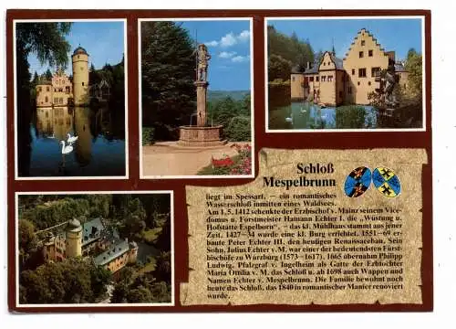 8751 MESPELBRUNN, Schloß, Chronik - AK