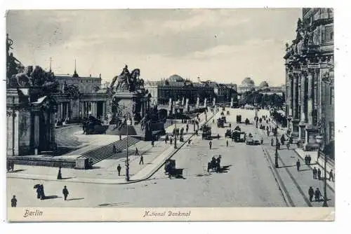 [Ansichtskarte] 1000 BERLIN, Kaiser Wilhelm National - Denkmal, Museumsinsel, 1908. 