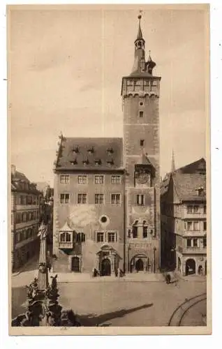 [Ansichtskarte] 8700 WÜRZBURG, Altes Rathaus mit Ratskeller. 