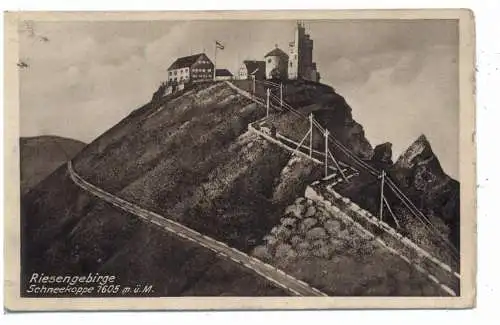 NIEDER-SCHLESIEN - SCHNEEKOPPE / SNEZKA, Schneekoppe, Verlag Höckendorf