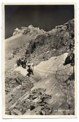 [Ansichtskarte] SPORT - BERGSTEIGEN / CLIMBING, Am Zugspitzgrat, 1928. 