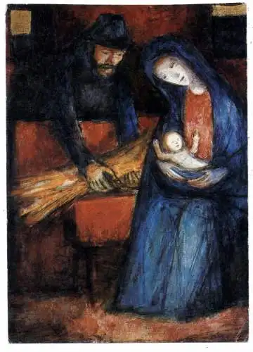 [Ansichtskarte] KRIPPE / CRIP / CULLA - "Christi Geburt", Künstler-Karte Prof. Spielmann - Innsbruck. 