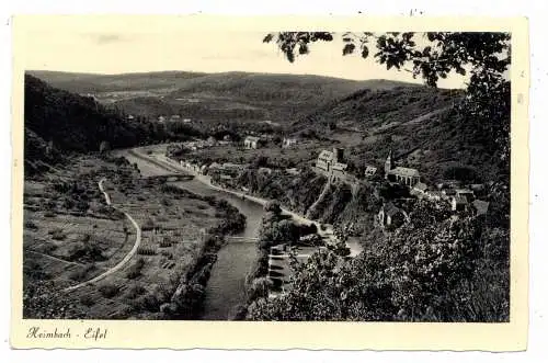 [Ansichtskarte] 5169 HEIMBACH, Blick über den Ort und Rur, Verlag Justra. 