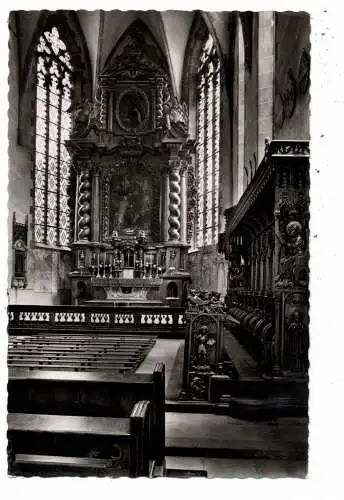 [Ansichtskarte] 5407 BOPPARD, Karmelitenkirche, Innenansicht, 1954. 