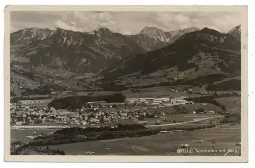 [Ansichtskarte] 8972 SONTHOFEN, Gesamtansicht mit (Ordens-) Burg. 