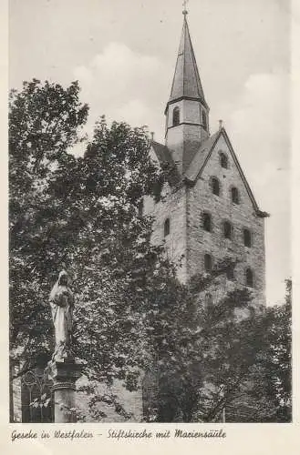 4787 GESEKE, Stiftskirche, Mariensäule, 1959