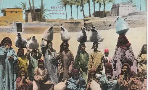 [Ansichtskarte] EGYPT - PORT SAID, Jugendliche Wasserverkäufer / Porteuses d'eau, Verlag Ephtimios. 