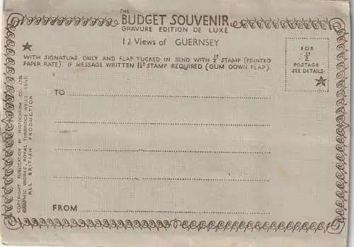 UK - ENGLAND - CHANNEL ISLAND - GUERNSEY, Souvernir Sheet, 12 Views