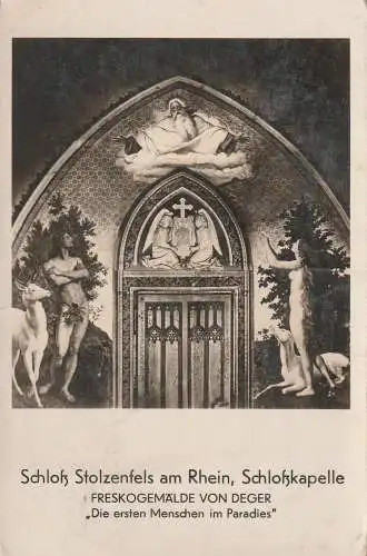 5400 KOBLENZ - STOLZENFELS, Schloß Stolzenfels, Schloßkapelle, 1943, Verlag Hermes