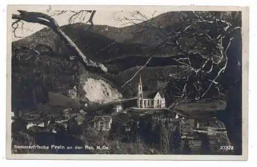 [Ansichtskarte] A 2651 REICHENAU - PREIN AN DER RAX, Blick auf den Ort, 1930. 