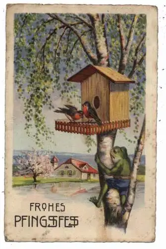TIERE - FRÖSCHE / Frogs / Kicker / Grenouilles, Frosch und Rotkehlchen, 1932