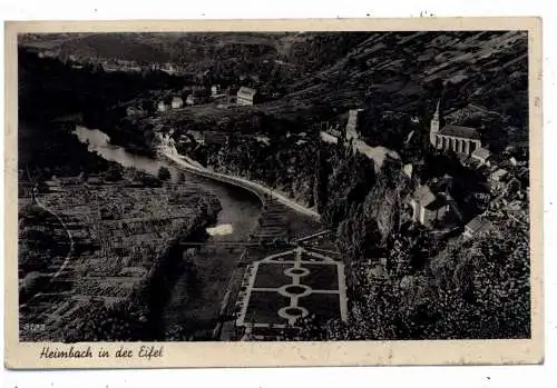 [Ansichtskarte] 5169 HEIMBACH, Blick über den Ort und Rur, Verlag Cornely, 1942. 