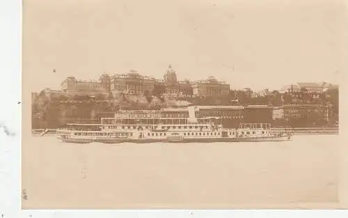 [Ansichtskarte] BINNENSCHIFFE - DONAU, DDSG - Expressdampfer "SATURNUS" vor Budapest, Photo - AK, 1924. 