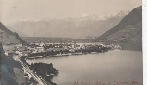 [Ansichtskarte] A 5700 ZELL am See mit Bahnhof, See, Alpenpanorama, 1909, Verlag Würthle. 