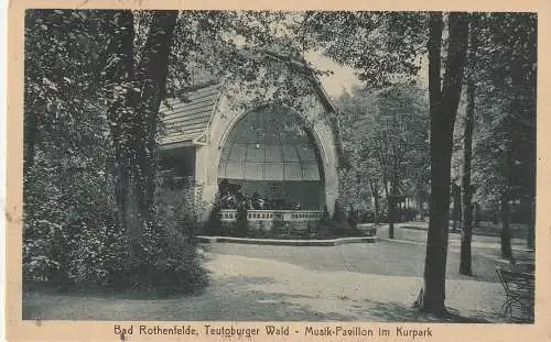 [Ansichtskarte] 4502 BAD ROTHENFELDE, Musik-Pavillon im Kurpark, 1924. 