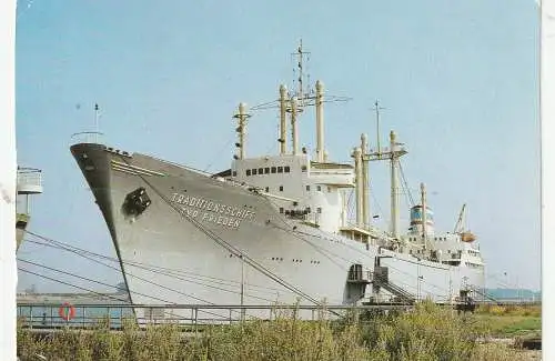 [Ansichtskarte] OZEANSCHIFFE - DDR - Traditionsschiff "FRIEDEN", Rostock - Schmarl. 