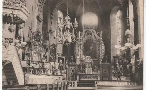 [Ansichtskarte] 5169 HEIMBACH, Pfarrkirche, Innenansicht, Verlag Peters. 