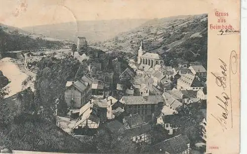 [Ansichtskarte] 5169 HEIMBACH, Gruss aus...1905, kl. Druckstelle. 