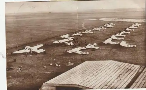 [Ansichtskarte] 0-7000 LEIPZIG - MOCKAU, Flughafen, Junkers - Verkehrsflugzeuge, 1926, Luftpost. 