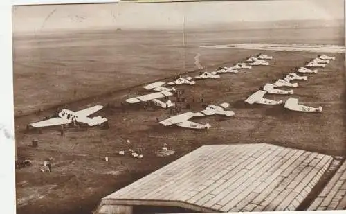 [Ansichtskarte] 0-7000 LEIPZIG - MOCKAU, Flughafen, Junkers - Verkehrsflugzeuge, 1926, Luftpost. 