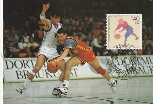SPORT - BASKETBALL, 100 Jahre Basketball 1991, Maximum-Karte