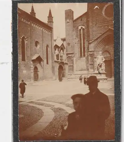 I 37000 VERONA, Chiesa di Santa Anastasia, 1909, Hartphoto 12,2 x 9,2 cm